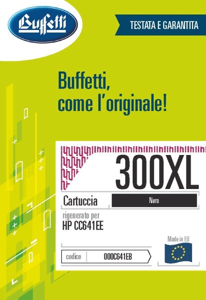 Cartuccia ink jet HP - Compatibile Rigenerato 300XL CC641EE - Nero - 600 pag