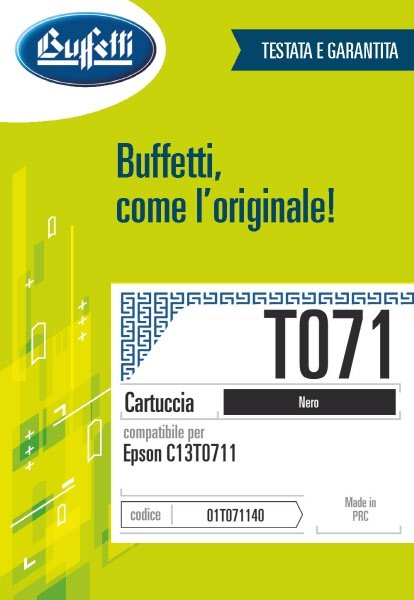 Epson Cartuccia ink jet - Compatibile T071 C13T071140 - Nero - 230 pag