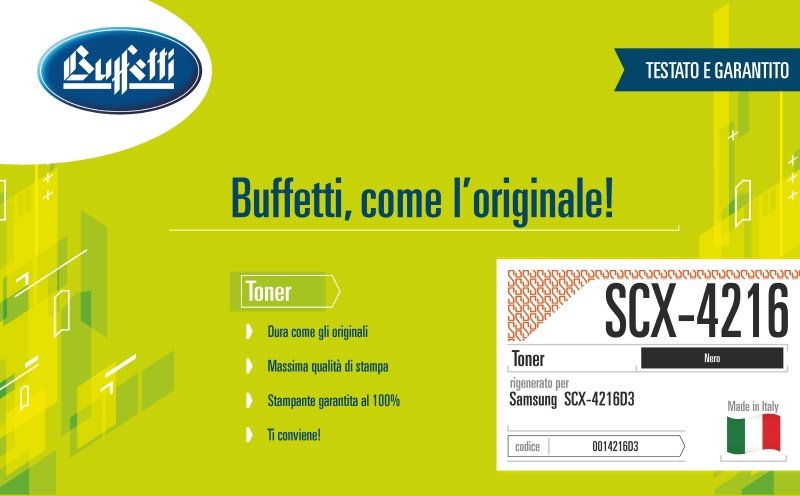 Samsung Toner - Compatibile Rigenerato SCX4216D3 SCX-4216D3/ELS - Nero - 3.450 pag