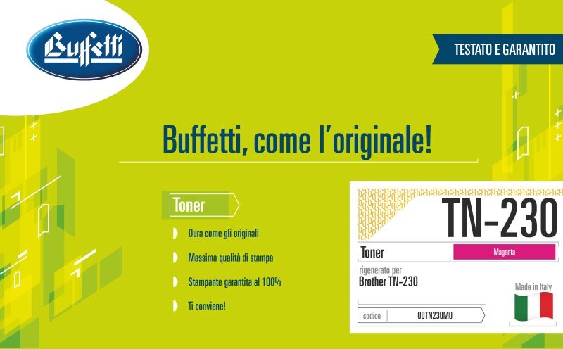 Brother Toner - Compatibile Rigenerato TN-230M - Magenta - 1.400 pag