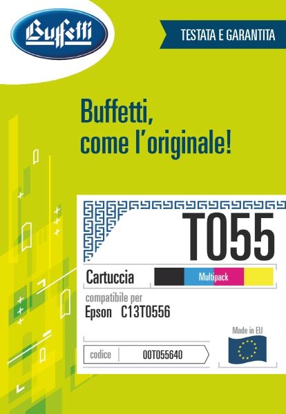 Epson Cartuccia ink jet - Compatibile T055 C13T055640 - Multipack 4 colori - 290 + 420 x 3 pag