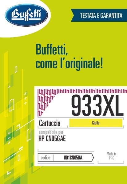 Cartuccia ink jet HP - Compatibile 933XL CN056AE - Giallo - 825 pag