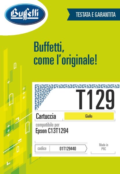 Epson Cartuccia ink jet - Compatibile T129 C13T129440 - Giallo - 395 pag