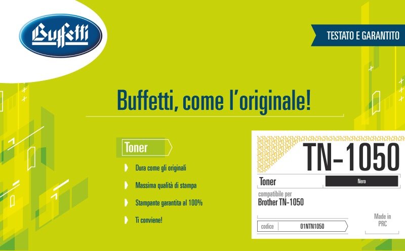 Brother Toner - Compatibile TN-1050 - Nero - 1.000 pag