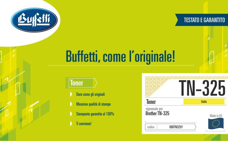 Brother Toner - Compatibile Rigenerato TN-325Y - Giallo - 3.600 pag