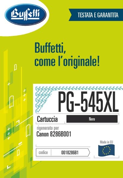 Canon Cartuccia ink jet - Compatibile Rigenerato PG-545XL 8286B001 - Nero - 320 pag