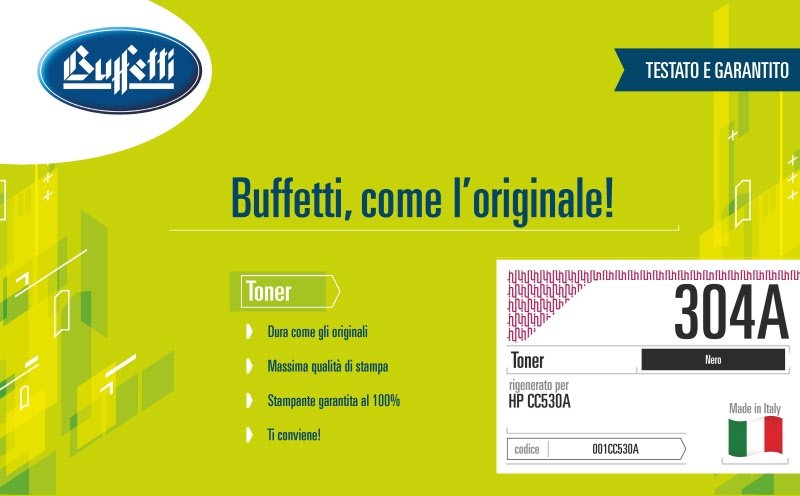Toner HP - Compatibile Rigenerato 304A CC530A - Nero - 3.500 pag