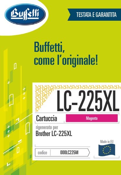 Brother Cartuccia ink jet - Compatibile LC-225XL LC-225XLM - Magenta - 1.200 pag
