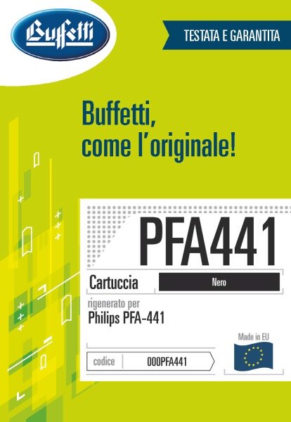 Philips Cartuccia ink jet - Compatibile Rigenerato PFA-441 PFA441 - Nero - 440 pag