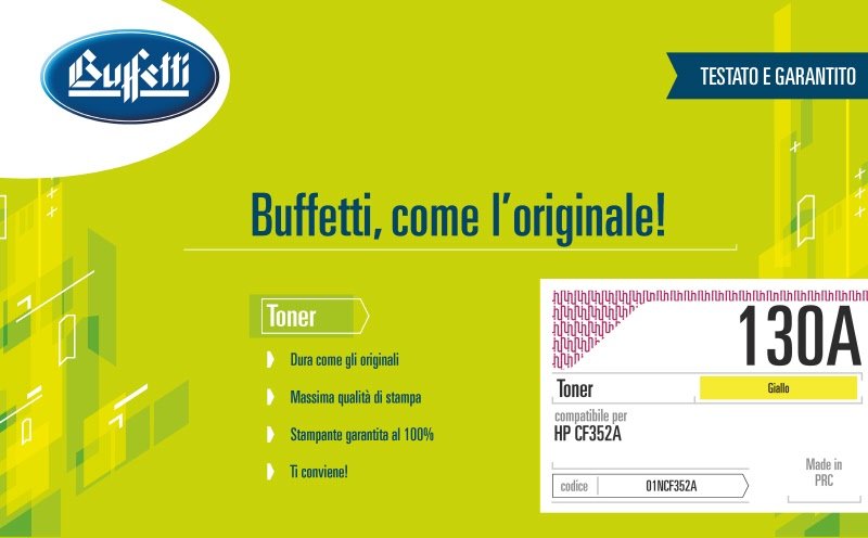Toner HP - Compatibile 130A CF352A - Giallo - 1.000 pag