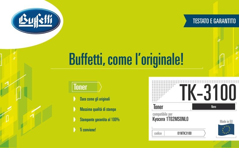 Kyocera Toner - Compatibile TK-3100 1T02MS0NL0 - Nero - 12.500 pag