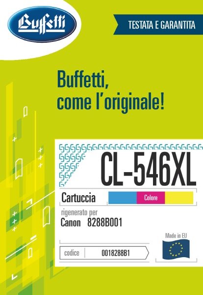 Canon Cartuccia ink jet - Compatibile Rigenerato CL-546XL 8288B001 - 3 colori (Ciano, Magenta, Giallo) - 420 pag