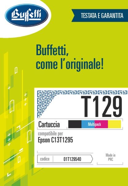 Epson Cartuccia ink jet - Compatibile T129 C13T129540 - Multipack 4 colori - 435 + 395 x 3