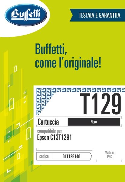 Epson Cartuccia ink jet - Compatibile T129 C13T129140 - Nero - 435 pag