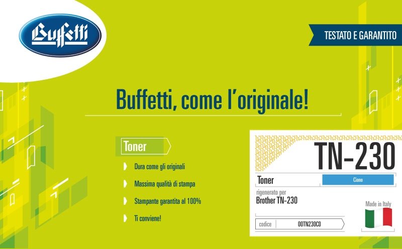 Brother Toner - Compatibile Rigenerato TN-230C - Ciano - 1.400 pag
