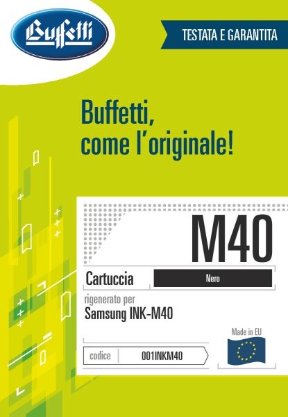 Samsung Cartuccia ink jet - Compatibile Rigenerato M40 INK-M40/ELS - Nero - 750 pag