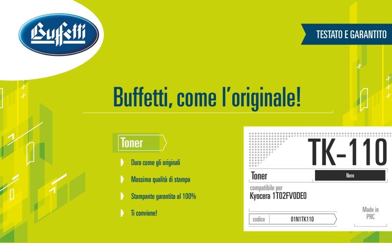 Kyocera Toner - Compatibile TK-110 1T02FV0DE0 - Nero - 6.000 pag