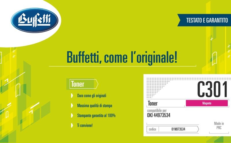 Oki Toner - Compatibile C301 44973533 - Giallo - 1.500 pag