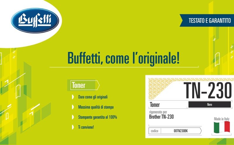 Brother Toner - Compatibile Rigenerato TN-230BK - Nero - 2.200 pag