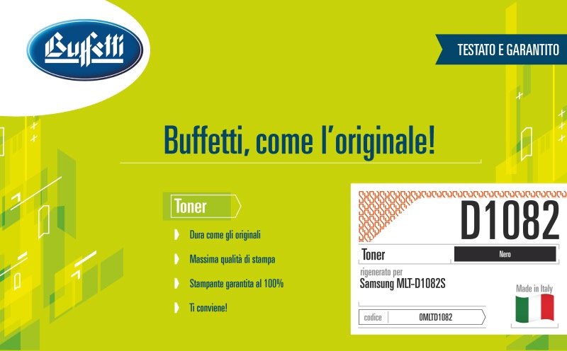 Samsung Toner - Compatibile Rigenerato MLTD1082S MLT-D1082S/ELS - Nero - 1.500 pag