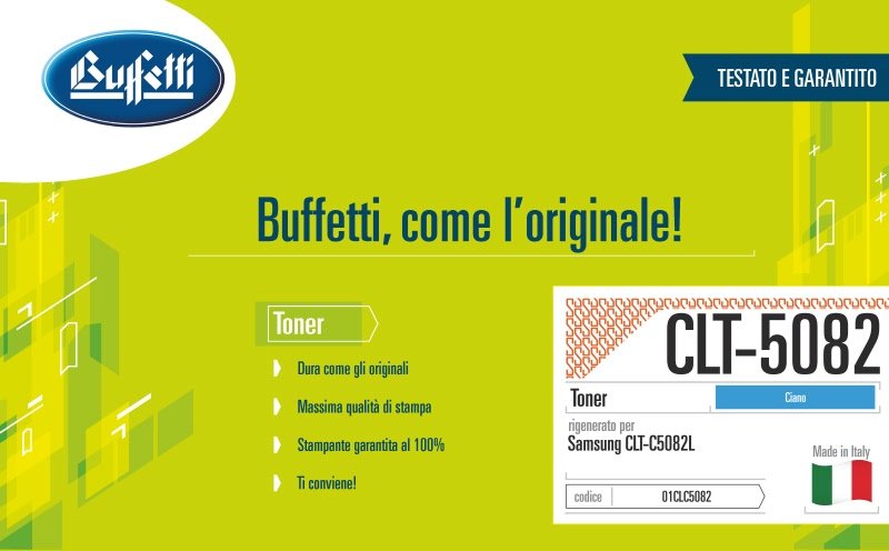 Samsung Toner - Compatibile Rigenerato CLTC5082L CLT-C5082L - Ciano - 5.000 pag