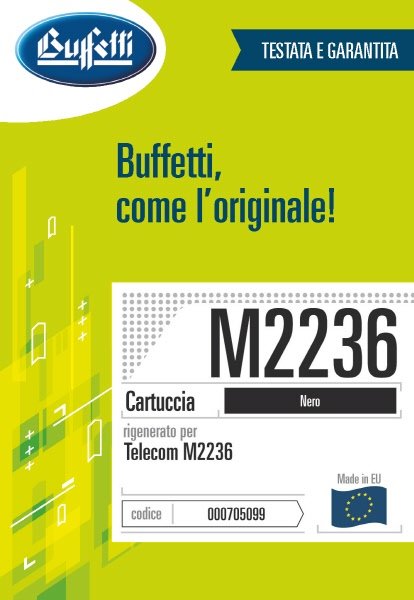 Telecom Cartuccia ink jet - Compatibile Rigenerato  M2236 - Nero
