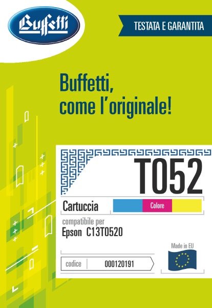 Epson Cartuccia ink jet - Compatibile T052 C13T052040 - 3 colori (Ciano, Magenta, Giallo) - 300 pag