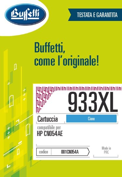 Cartuccia ink jet HP - Compatibile 933XL CN054AE - Ciano - 825 pag