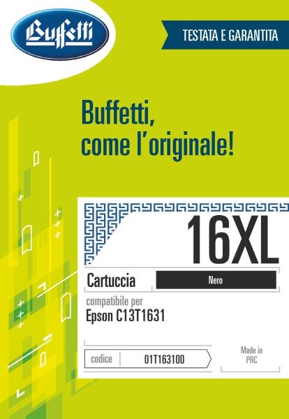Epson Cartuccia ink jet - Compatibile 16XL C13T163140 - Nero - 500 pag
