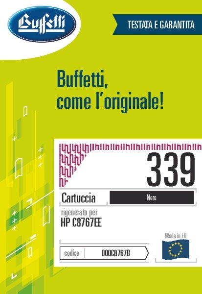 Cartuccia ink jet HP - Compatibile Rigenerato 339 C8767EE - Nero - 800 pag