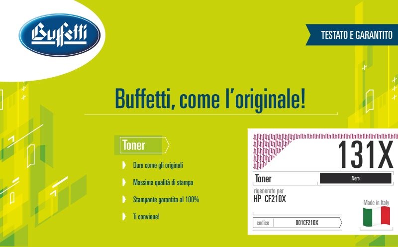 Toner HP - Compatibile Rigenerato 131X CF210X - Nero - 2.400 pag