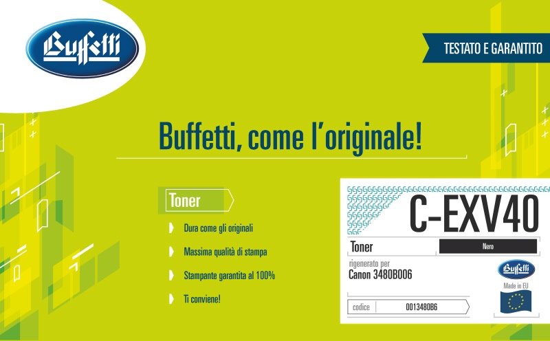 Canon Toner - Compatibile Rigenerato  C-EXV40 3480B006 - Nero - 6.500 pag