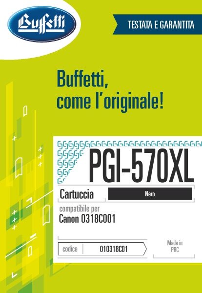 Canon Cartuccia ink jet - Compatibile PGI-570XL 0318C001 - Nero - 300 pag