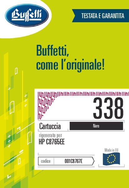 Cartuccia ink jet HP - Compatibile Rigenerato 338 C8765EE - Nero - 450 pag