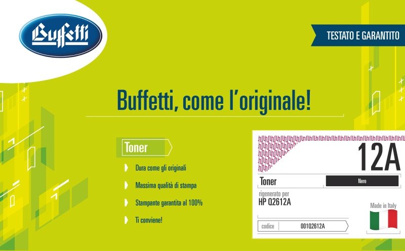Toner HP - Compatibile Rigenerato 12A Q2612A - Nero - 2.300 pag