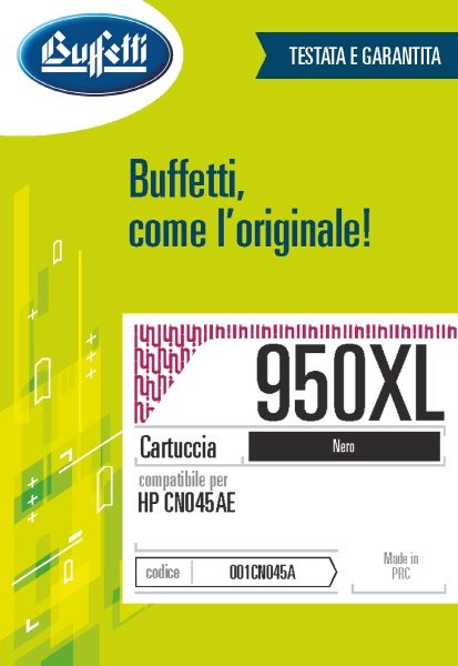 Cartuccia ink jet HP - Compatibile 950XL CN045AE - Nero - 2.300 pag