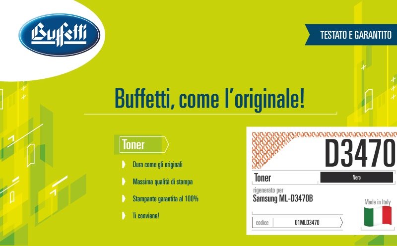 Samsung Toner - Compatibile Rigenerato MLD3470B/EUR ML-D3470B/EUR - Nero - 10.000 pag