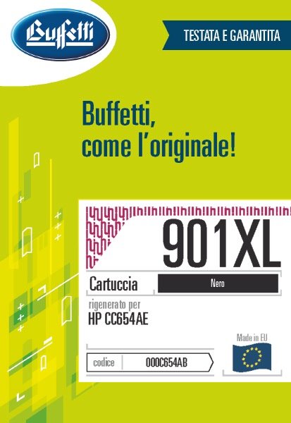 Cartuccia ink jet HP - Compatibile Rigenerato 901XL CC654AE - Nero - 700 pag