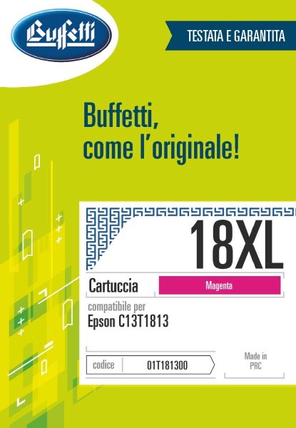 Epson Cartuccia ink jet - Compatibile 18XL C13T181340 - Magenta - 450 pag