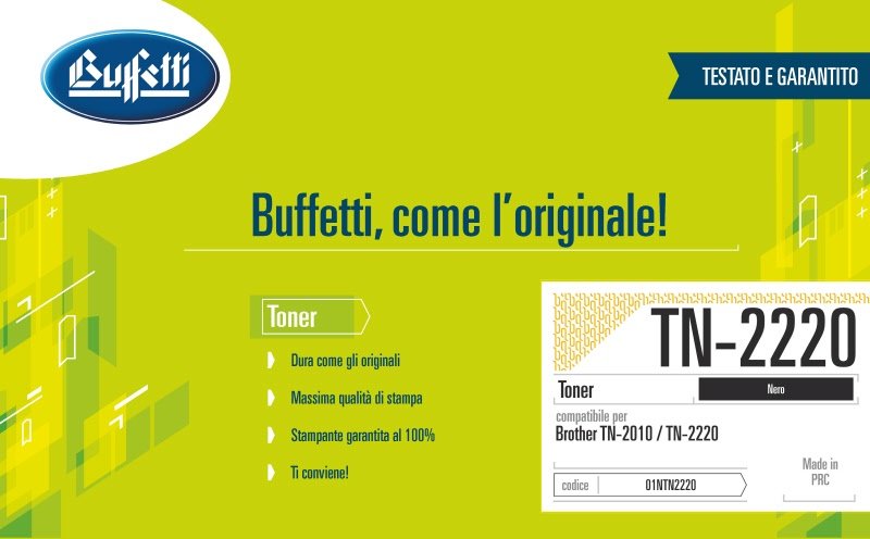 Brother Toner - Compatibile TN-2010/TN-2220 - Nero - 2.600 pag