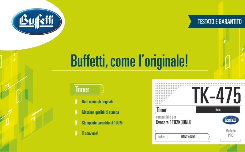 Kyocera Toner - Compatibile TK-475 1T02K30NL0 - Nero - 15.000 pag