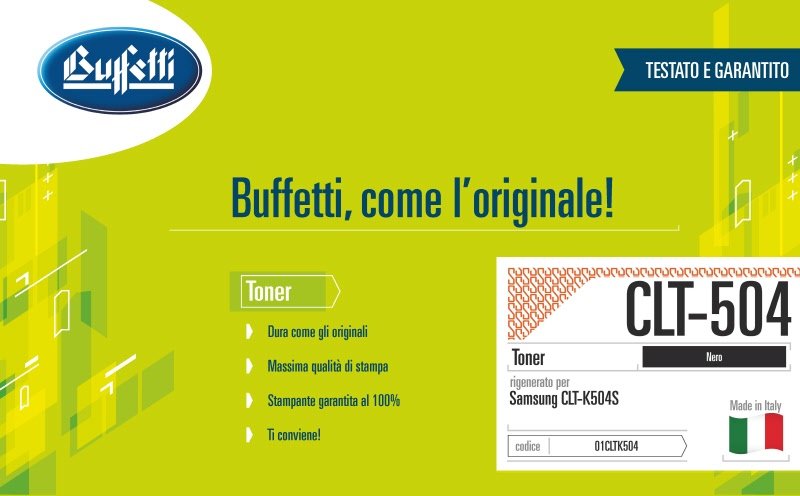 Samsung Toner - Compatibile Rigenerato CLTK504S CLT-K504S - Nero - 2.500 pag