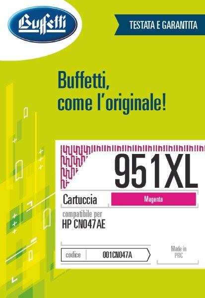 Cartuccia ink jet HP - Compatibile 951XL CN047AE - Magenta - 1.500 pag
