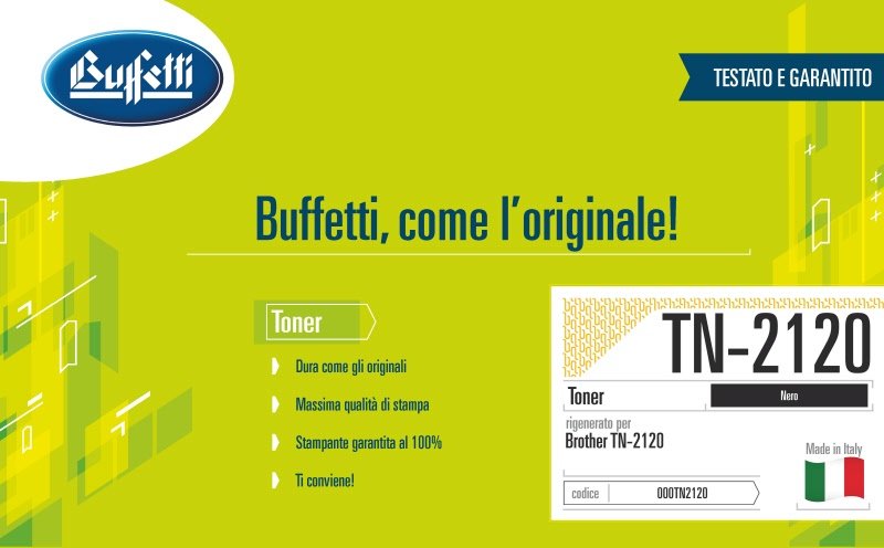 Brother Toner - Compatibile Rigenerato TN-2120 - Nero - 2.600 pag