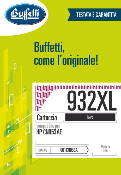 Cartuccia ink jet HP - Compatibile 932XL CN053AE - Nero - 1.000 pag