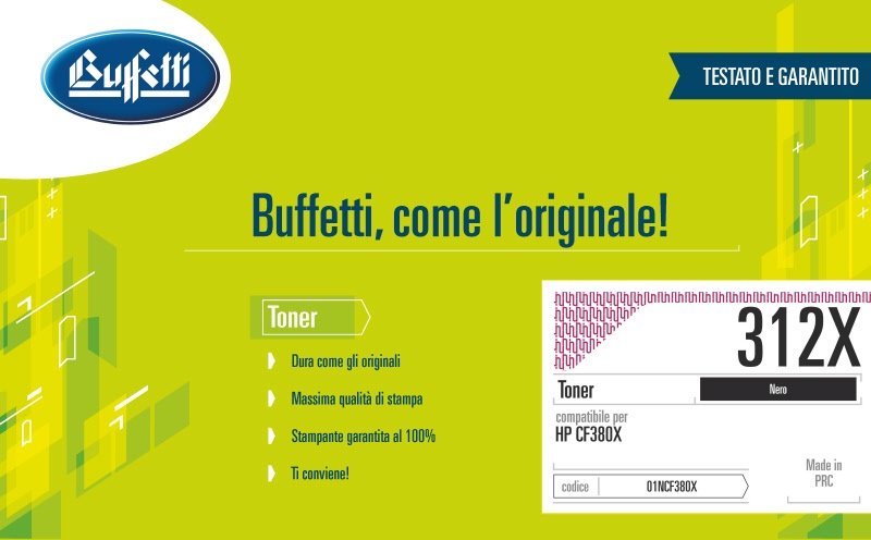 Toner HP - Compatibile 312X CF380X - Nero - 4.400 pag