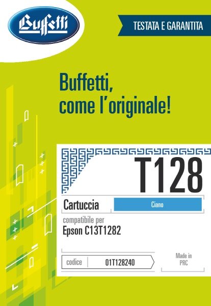 Epson Cartuccia ink jet - Compatibile T128 C13T128240 - Ciano - 270 pag