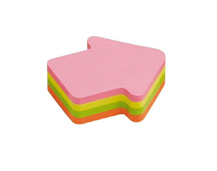 Cubo 200 foglietti adesivi riposizionabili sagomati - assortiti