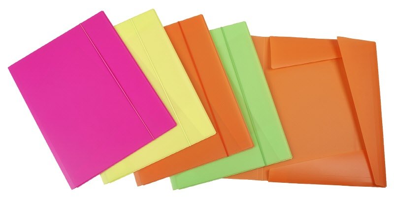 Cartellina con elastico - polipropilene - 42x32 cm - A3 - colori assortiti