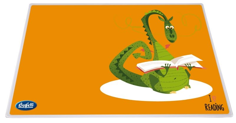 Sottomano in plastica - f.to 47,5x35 cm - Fantasia Drago